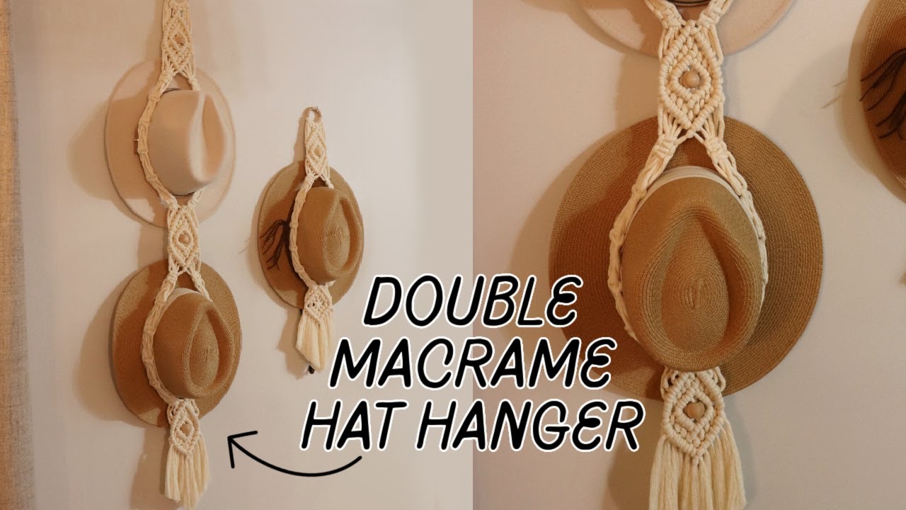 Double Macrame Hat Hanger Tutorial (NEW VERSION!)