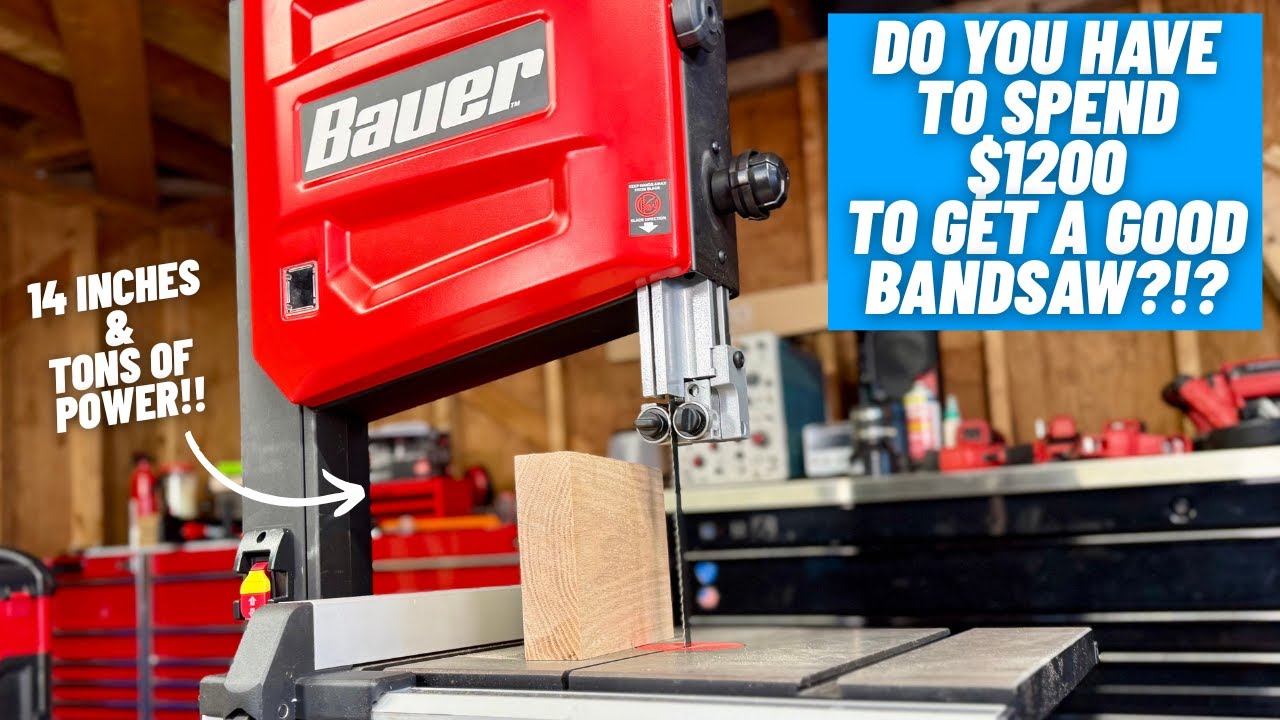 Big Bandsaw On A Budget!!  ||  BAUER 14 Inch Bandsaw Review