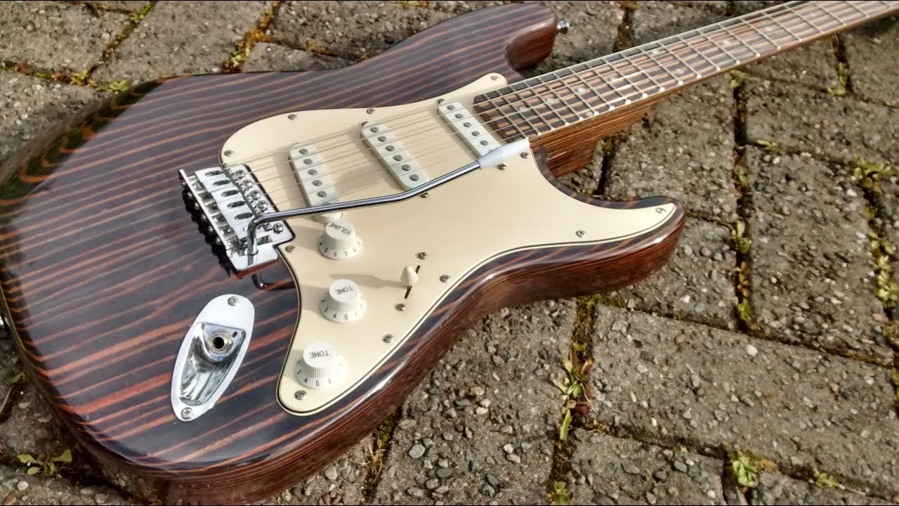 zebrawood stratocaster from china