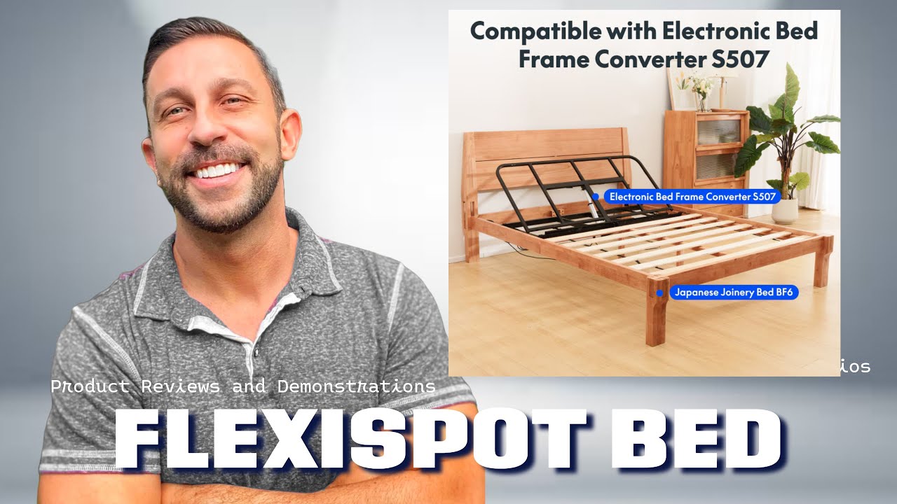 FlexiSpot Solid Wood Bed Frame | Best Platform Bed Frame with Japanese Joinery
