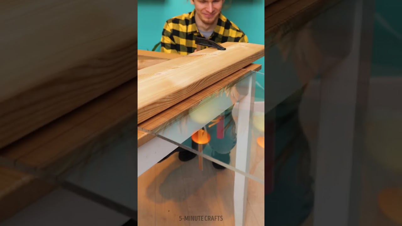 DIY acrylic coffee table ✨ #shorts