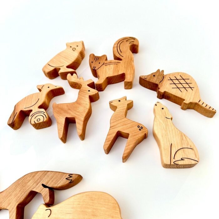 24 wooden forest animals toy set 262095