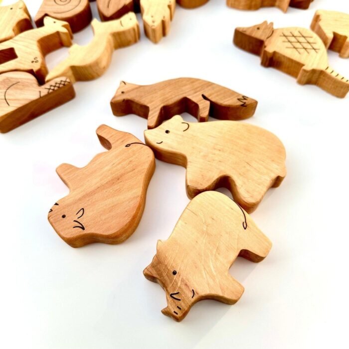 24 wooden forest animals toy set 263867