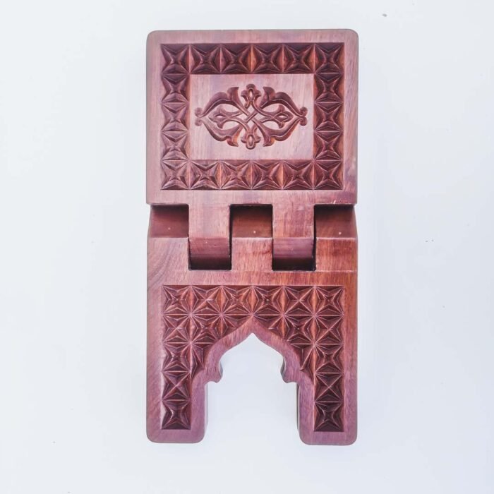 carved folding Quran stand - glamorwood