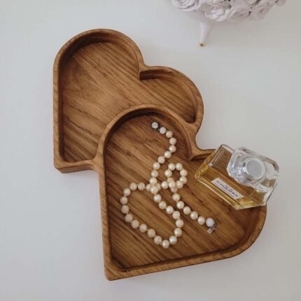 double-heart tray For Accessories - glamorwood