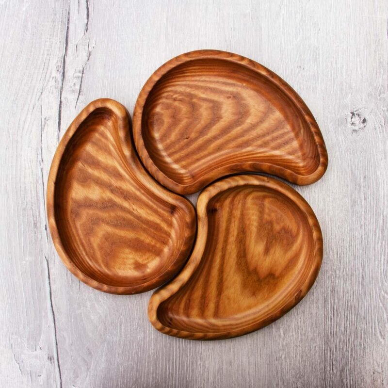 fan shape wooden tray 523863