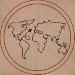 wooden map icon