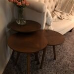Set of 3 Interlocking Round Wooden Tables - glamorwood