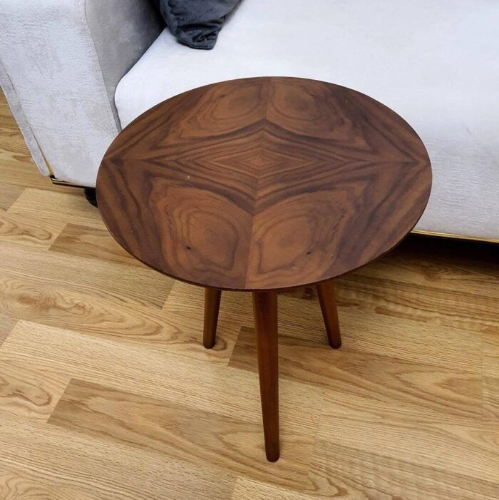 set of 3 interlocking round wooden tables 932746
