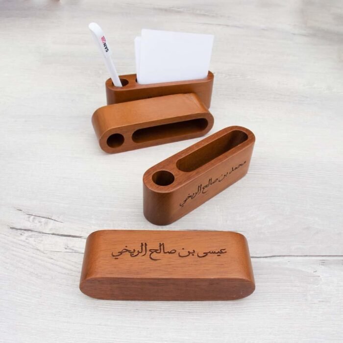 wooden card holder with a custom name 449743