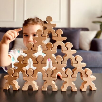 Flockmen Wooden Stacking Toys- glamorwood