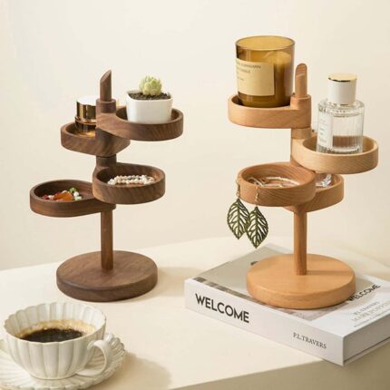 tiered Wooden Jewelry stand Organizer - glamorwood