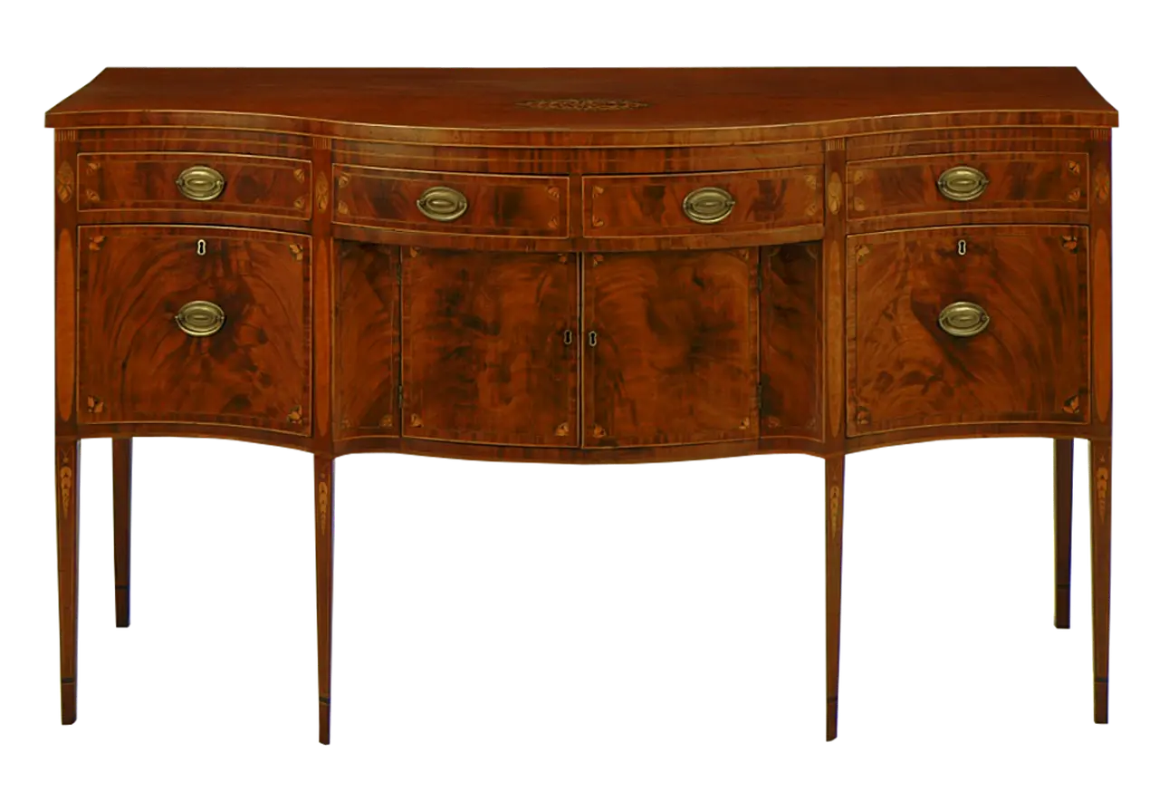 antique sideboard of mahogany wood