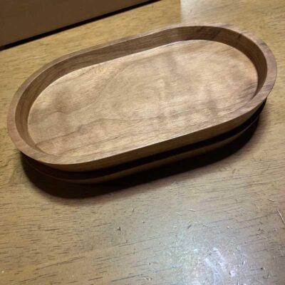 Oval Wooden Tray 1