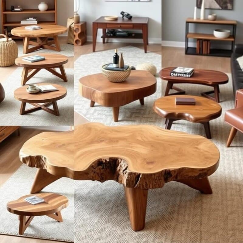 solid wood coffee table