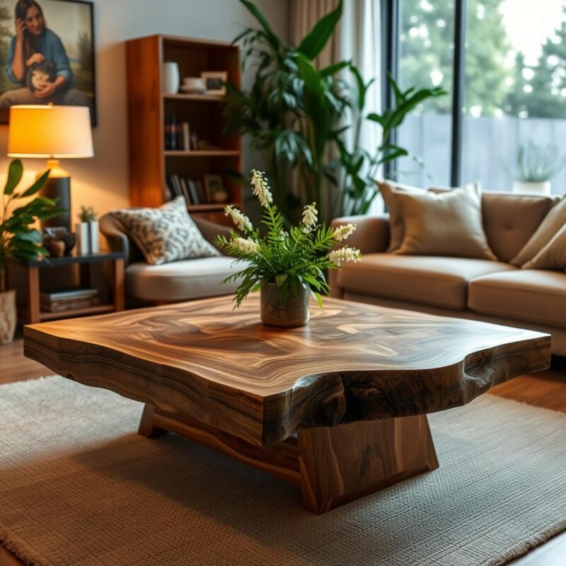 sustainable solid wood coffee table