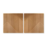 Chevron Diptych – Geometric Laser Cut Wood Wall Art