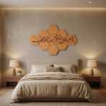 لوحات إسلامية من قطع سداسية بقشرة زان ونقش عربي من Glamorwood